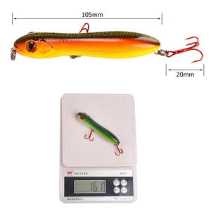 Leurre de pêche artificiel rigide <span class=keywords><strong>GAMA</strong></span> Fishing Walk the Dog 10cm 16g en plastique, type Big Popper Spook Float Fishing Pencil, avec hameçons - Product Image 5