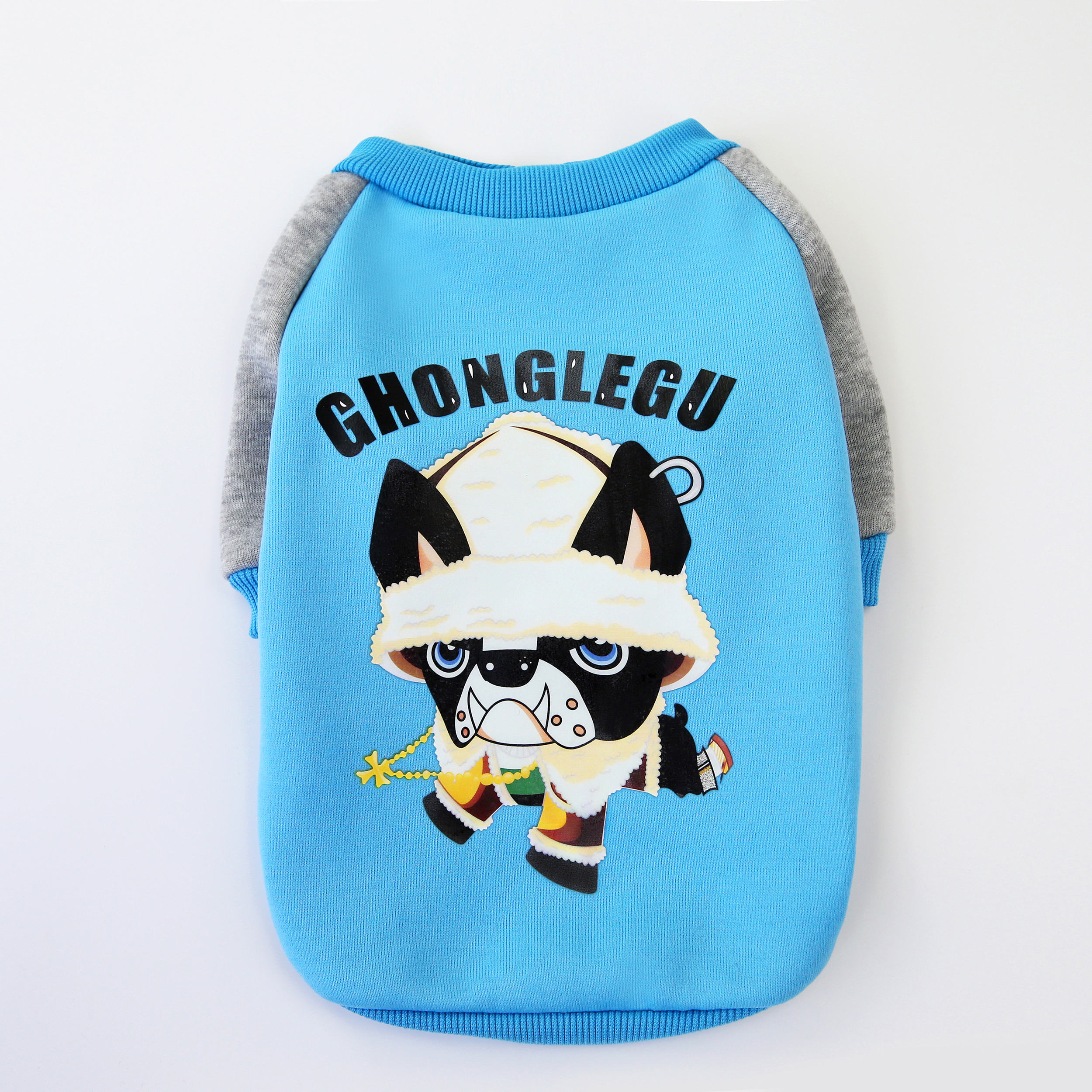 เสื้อผ้าสัตว์เลี้ยงสีฟ้า