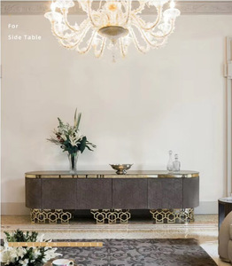 Mobili per la casa soggiorno porta <span class=keywords><strong>tv</strong></span> in marmo con cassetto in pelle con ricamo moderno mobile <span class=keywords><strong>tv</strong></span> - Product Image 4