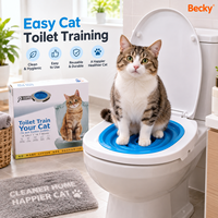 Siège d'apprentissage de la propreté pour chat OEM personnalisé, écologique, bleu, portable, durable, antidérapant, pour l'entraînement des animaux de compagnie