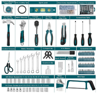Kit d'outils ménagers 257 pièces, ensemble d'outils de réparation automobile à domicile, ensemble complet d'outils à main pour le rangement de la boîte à outils du bricoleur