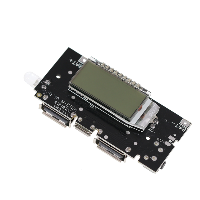 Power Bank DIY Module with Dual USB & Digital Display - 18650 Lithium Battery Boost Charger Board for Mobile Power Supply