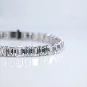 Pulsera de Diamantes Cultivados en Laboratorio, Joyería de Diamantes HPHT para Mujer, Diamantes Sintéticos, Pulsera de Tenis de Oro de 18K - Product Image 1