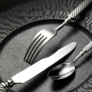 40-Piece Retro Rope-Pattern thiết lập dao kéo 18/10 thép không gỉ máy rửa chén an toàn thủ công kết cấu xử lý gương kết thúc tái sử dụng - Product Image 5