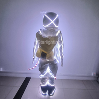 Costume de danse astronaute rechargeable à LED Costume de robot à LED Spectacle de danse lumineux pour la fête en boîte de nuit