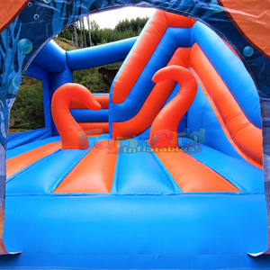 Castillo inflable con tobogán en forma de pulpo, brincolín inflable para niños, casa de brinco comercial para exteriores. - Product Image 4
