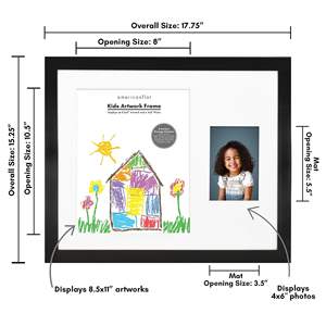 Cadre <span class=keywords><strong>photo</strong></span> magnétique en bois personnalisé pour enfants, affichage modifiable pour dessins et images d'enfants, ouverture frontale - Product Image 2