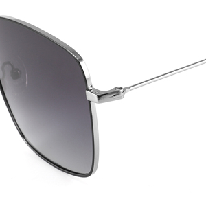 Unisex Rectangle Metal Frame Sunglasses Square Shape Dark Lens 100% UV Protection Outdoor Fashion <b>Eyewear</b> for Adults - Product Image 4