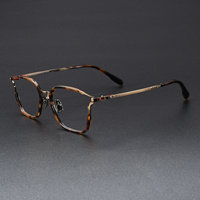 Monture de lunettes optiques haut de gamme en acétate de titane de Shenzhen, verres de prescription personnalisés pour myopie