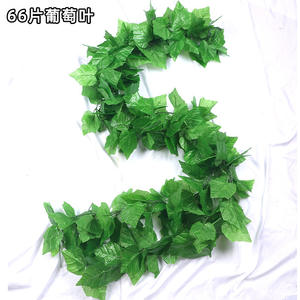 Plante Verte Rotin Pipe Décoration Artificielle Vigne <span class=keywords><strong>Feuille</strong></span> De Raisin pour Magasin ou Maison pour Décorations Saint Valentin - Product Image 4