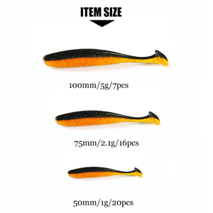 Nouveau OEM 50mm 75mm 100mm Supercontinent Shiner Leurres De Pêche Doux Paddle Fish Appâts Artificiels Facile Pour Accrocher Gros Brochet - Product Image 2