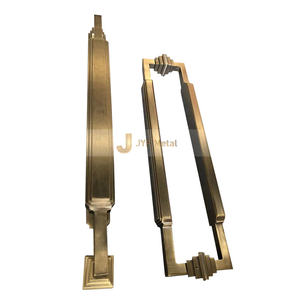 Fabrication M12 Poignée de porte en verre de style échelle commerciale en acier inoxydable 304 dos à dos pousser et tirer Design moderne - Product Image 5