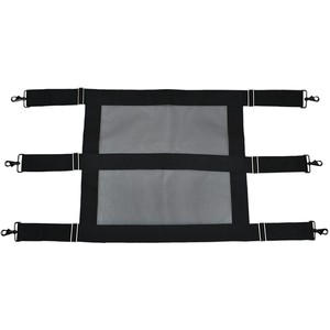 Malla de nylon negra para establos de caballos con correas ajustables para una fácil limpieza y desmontaje - Product Image 1