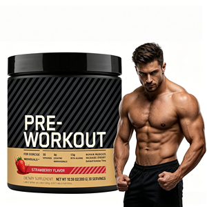 Pre Workout Powder Low Moq OEM Supplement Manufacturing Pre-workout Powdered Flavoring Energy Pre Workout Powder Strawberry - Product Image 1