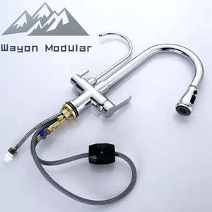 Keran Dapur Multifungsi Wayon Hitam 2 in 1 dengan Semprotan Tarik dan Filter Air untuk Wastafel - Product Image 5