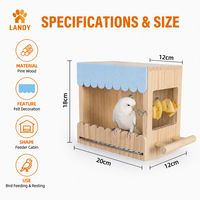 Nichoir en bois de pin naturel pour perroquets, boîte de reproduction suspendue pour calopsites, perruches, et autres oiseaux, idéal pour l'incubation et la nidification.