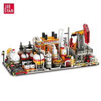 JJ9221 Serie Industria Química, Bloques de Construcción Educativos de Plástico ABS, Modelo Arquitectónico, Rompecabezas de Escena Urbana