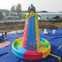 Mur d'escalade gonflable portable Jungle Gorilla facile à installer avec souffleur, capacité 5-10 personnes, certifié CE pour carnaval, festival, extérieur