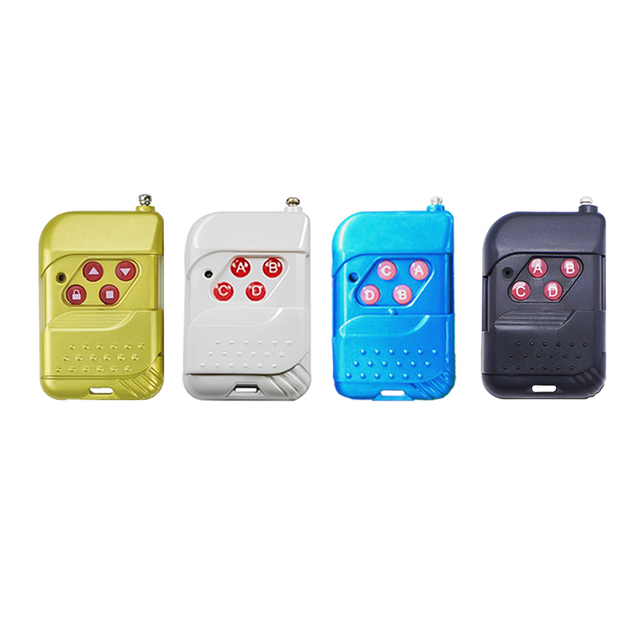 DC12V 4 Buttons 315 433MHz Universal Remote Control Gate Garage Door LED Alarm Receiver RF Wireless Mini Remote Control