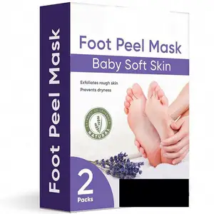 Natural organic Heel Care Pedicure Socks Whitening Beauty Exfoliating Remove Dead Skin Heels Feet Peel Mask