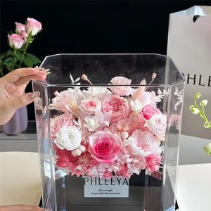 Boîte de roses du jardin Monet 2025, fleurs <span class=keywords><strong>éternelle</strong></span>s, profitez de la Saint-Valentin, qualité supérieure - Product Image 4