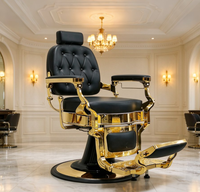Fauteuil de barbier hydraulique inclinable de qualité supérieure, robuste, style vintage, pour salon de coiffure