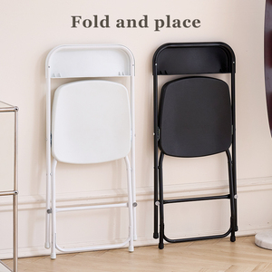 Bán buôn giá rẻ thương mại Màu Đen Gấp ghế <span class=keywords><strong>Stackable</strong></span> và có thể gập lại cho đám cưới bên và nhà sử dụng cho khách sạn - Product Image 2