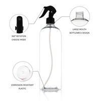 Bouteille pulvérisateur à gâchette vide en PET ambre noir de 2 oz, 3 oz, 4 oz, 8 oz, 16 oz, 32 oz pour cosmétiques faciaux et nettoyage
