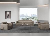 Ensemble de canapés sectionnels modernes en cuir véritable, durables, écologiques, de luxe, pour bureau, avec éponge haute densité, pour usage commercial et domestique, en bois et métal