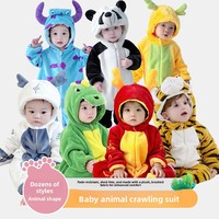 Ropa de Bebé, Monos de Animales de Dibujos Animados en 3D, Traje de Felpa con Doble Cremallera para Niños Pequeños, Disfraz de Halloween, Venta al Por Mayor, Unisex