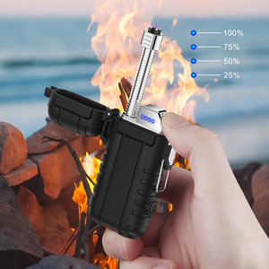 Creativo LED iluminado al aire libre Camping retráctil manguera giratoria sello encendedor impermeable características de carga - Product Image 3