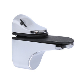 JINNATE Zinc Alloy Adjustable F-Clip Bathroom Glass Mounting Bracket Wall Shelf Hardware Fixing Clip - Product Image 5