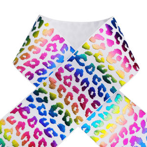 Cinta de Grosgrain Holográfica Arcoíris con Diseños Surtidos de Escamas de <span class=keywords><strong>Sirena</strong></span> y Estampado de Leopardo para Manualidades Infantiles y Lazos para el Cabello - Product Image 3