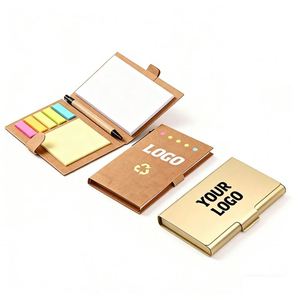 Custom Logo Printed Notebook for Promotion Business <b>Gift</b> Sticky Note Small Notepad With Pen - Product Image 1