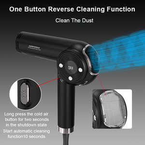 Secador de Pelo Iónico Profesional de 1800W con Motor BLDC de Alta Velocidad, Plegable, para Peluquería, Uso en Exteriores, con Difusor de Peinado - Product Image 3