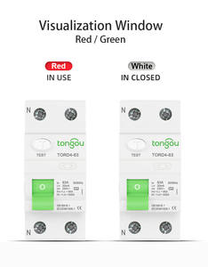 TONGOU単相63A 10ma 30mA <span class=keywords><strong>RCCB</strong></span>残留電流デバイスAC 2P/<span class=keywords><strong>4P</strong></span> ELCB RCBOサーキットブレーカー - Product Image 3