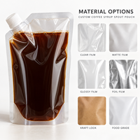 Pochettes souples personnalisées avec bec verseur pour sirop de café, sauces, desserts, pour la vente en gros aux cafés, boulangeries et commerces de détail
