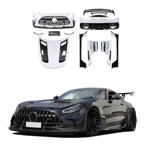 Runde một nửa bộ cơ thể sợi Carbon cho Mercedes-Benz AMG GT GTC GTS nâng cấp màu đen loạt phong cách cản trước cản sau bán hàng nóng - Product Image 2