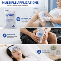 Herbruikbare zelfabsorberende icepack voor medische koudeketen, platte watergeactiveerde koelpack voor vis, vlees, fruit en groenten