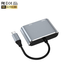 2 en 1 USB C Hub <span class=keywords><strong>HDMI</strong></span> Hub Dock Station tipo C hub para cargar <span class=keywords><strong>HDMI</strong></span> VGA extensor de Puerto USB - Product Image 2