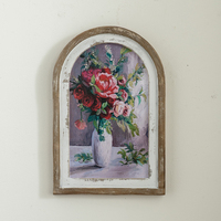 Peinture à l'huile vintage encadrée sur bois, décoration murale, pièces de décoration intérieure, impression sur toile encadrée de luxe pour salon