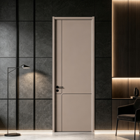 Portes doubles intérieures en MDF mélaminé au design moderne, isolation phonique pour chambre d'hôtel, villa de luxe, ouverture latérale