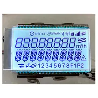 사용자 정의 크기 LCD 화면 14 세그먼트 STN LCD 모듈 금속 핀 품질 보증 공장 만든 5V 보라색 자리 디스플레이 패널