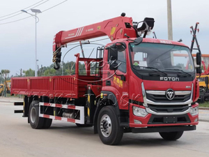 Grue montée sur camion à bras rotatif à 360 degrés, pliable, 8T 10T, châssis FOTON 4x2, télécommande sans fil - Product Image 6