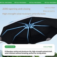 Parapluie tout usage pour enfants KK Tree, pour les jours ensoleillés et pluvieux, avec protection UV, design pliable entièrement automatique pour les trajets scolaires