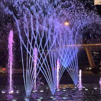 Fontaine musicale pour grand spectacle aquatique, fontaines flottantes pour grand bassin, fontaine d'eau dansante avec rythme musical