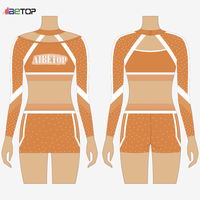 Uniformes de pom-pom girl orange Offres Spéciales 2025 moins chers uniformes de pom-pom girl à manches longues