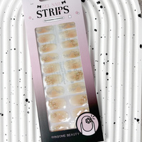 Nouvel Arrivage Autocollants pour Ongles en Gel Semi-Durcis à Finition Brillante, Séchage UV, Impression Offset Épaisse, Étanche pour un Effet Longue Durée