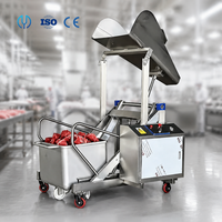 Élévateur hydraulique mobile 200L pour bacs à viande, machine de levage pour alimentation de tambour à viande
