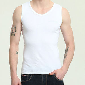 Camiseta sin Mangas de Algodón 100% para Hombre, Cuello Redondo, Estilo Deportivo, Ajustada, para Gimnasio, Primavera-Verano - Product Image 6